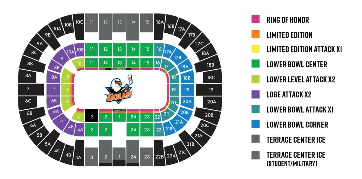 San Diego Gulls Arena Seating Chart