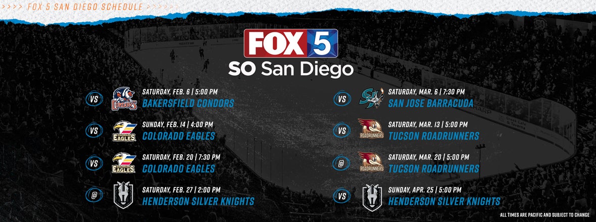 Gulls, Fox 5 San Diego Announce TV Schedule
