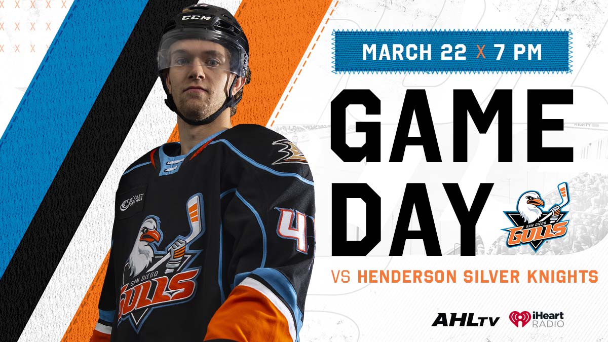 PREVIEW Gulls, Silver Knights Close Four-Game Series Tonight San Diego Gulls