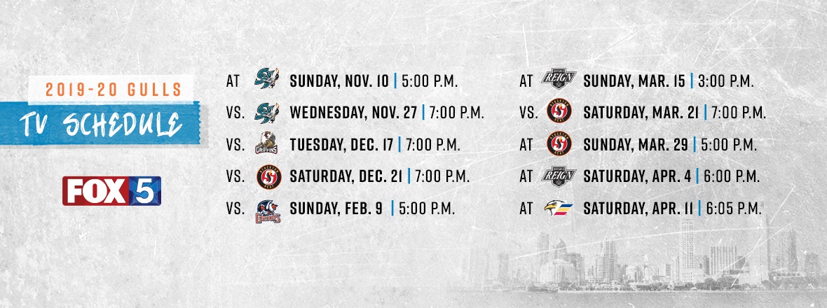 Gulls Announce 2019-20 TV Schedule