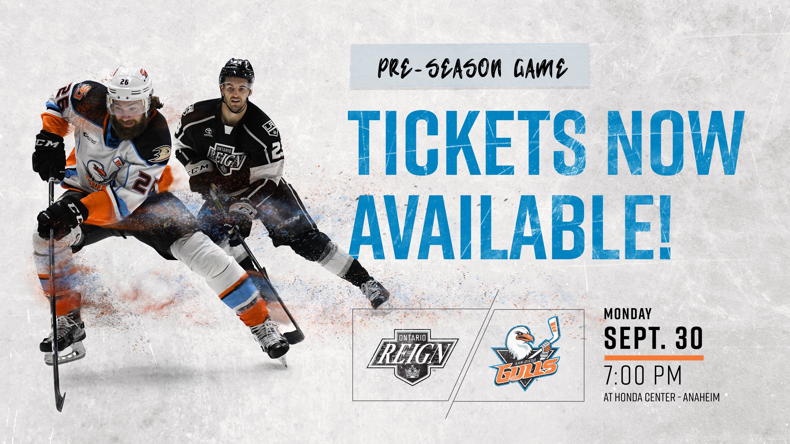 Gulls to Host Reign in Free Preseason Game at Honda Center Sept