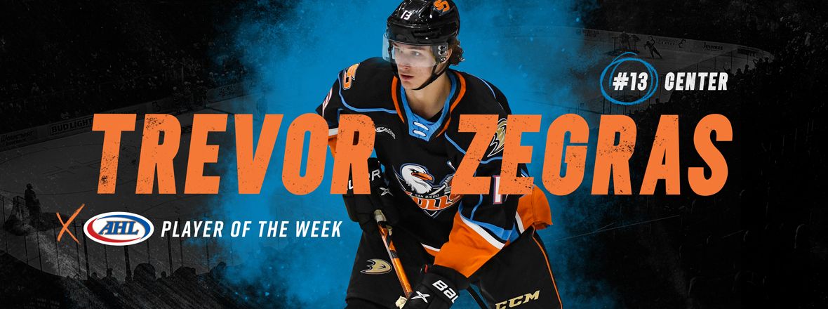 Zegras Named Player of the Week